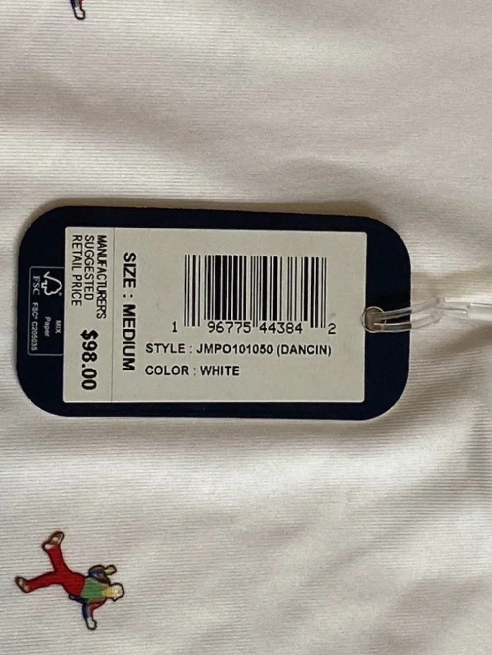 NWT DANCIN Johnnie-O Featherweight Performance White Polo Size Medium - Picture 10 of 10